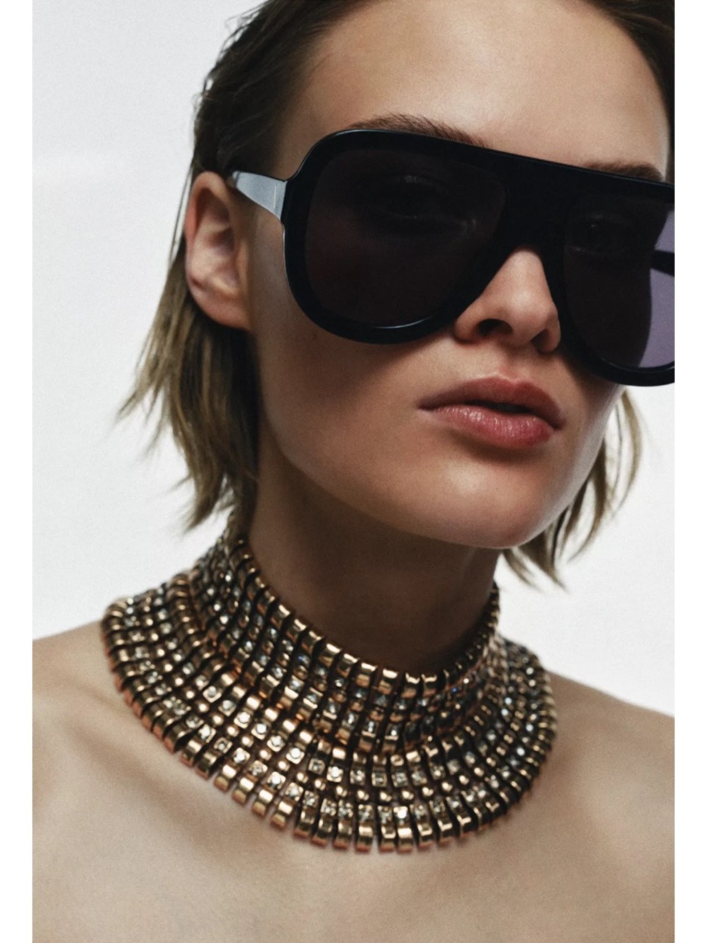 Zara MAXI METAL PIECES CHOKER NECKLACE